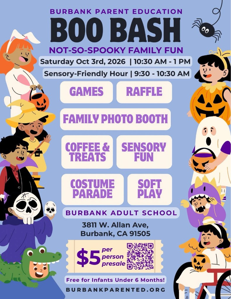 Burbank Parent Education Boo Bash at Burbank Adult School