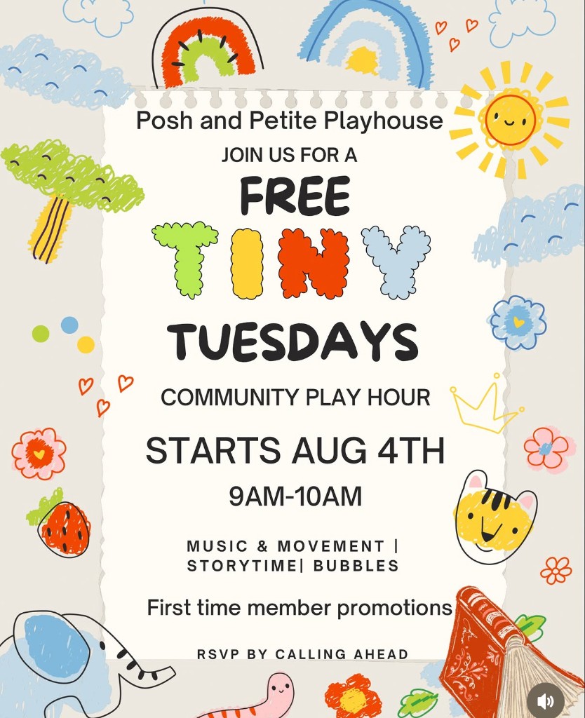 Posh & Petite Playhouse — Free Tiny Tuesdays