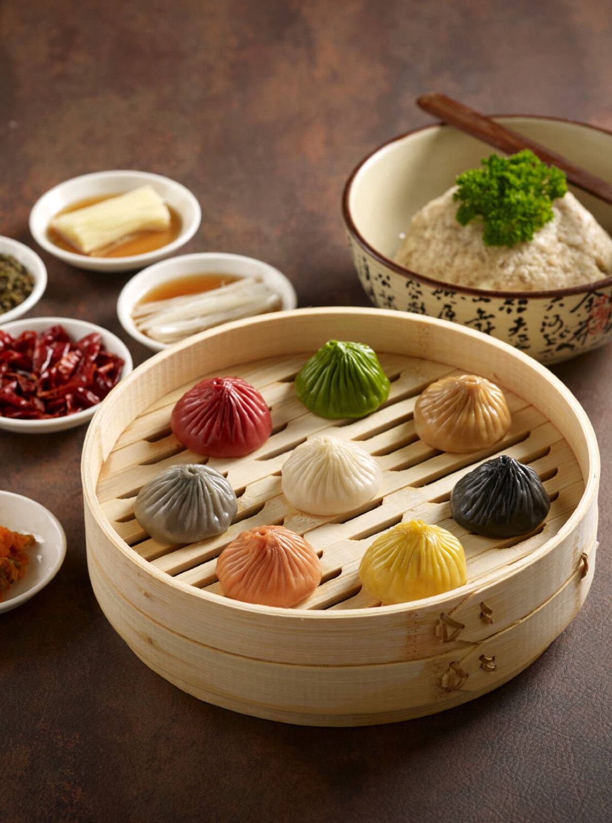 Paradise Dynasty's colorful eight-flavor soup dumplings
